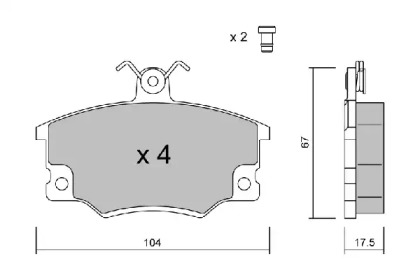 Комплект тормозных колодок (AISIN: BPFI-1038)